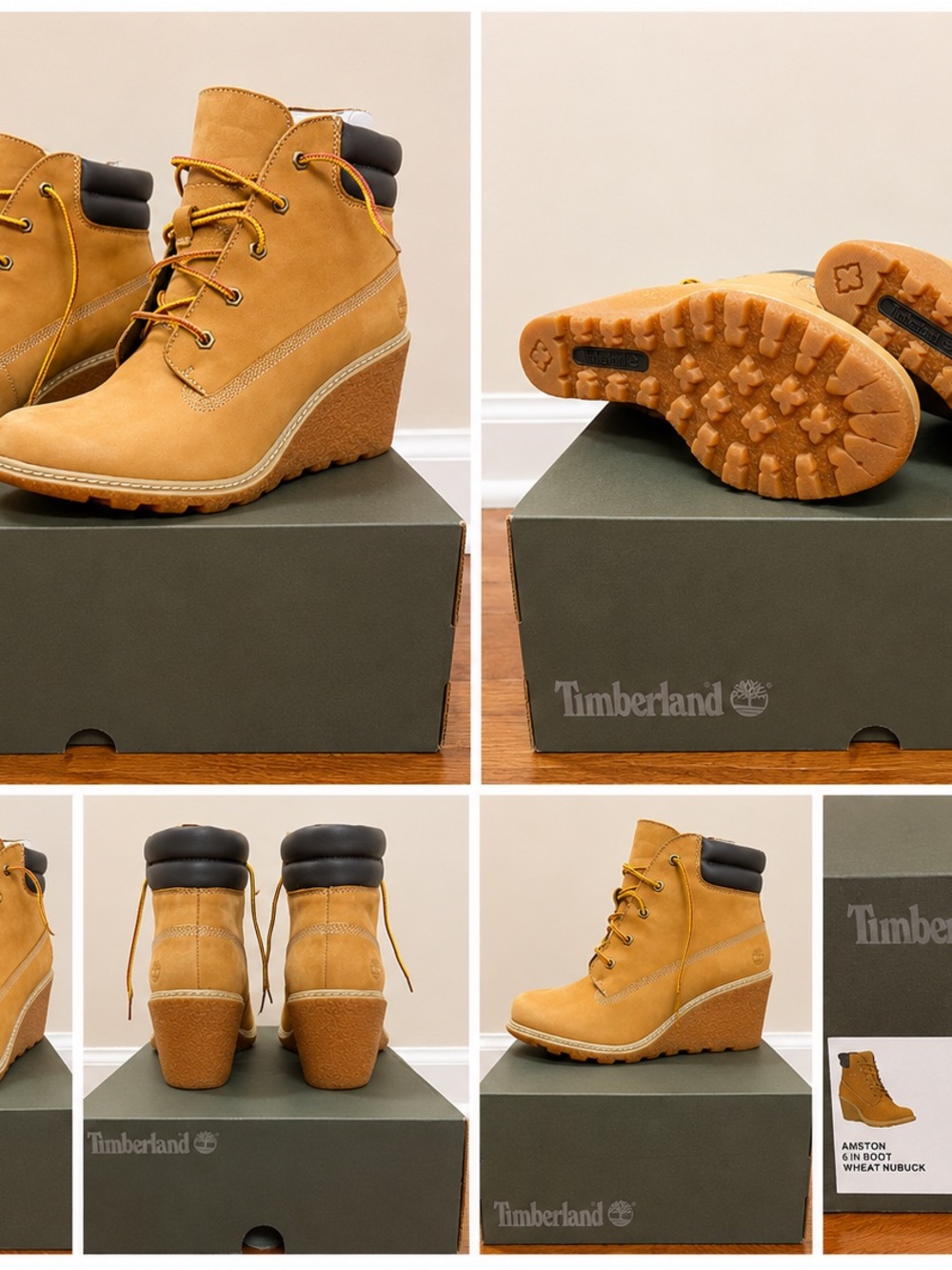 Timberland Amston Women’s Wedge Wheat Nubuck Ankle Boots